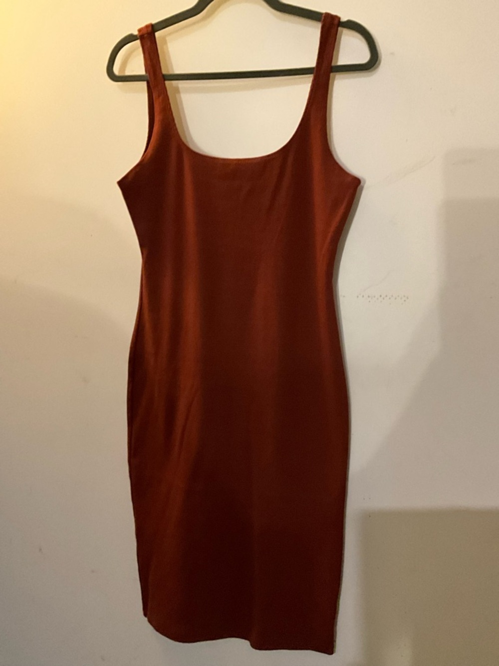 iNAMORATA Rust Bodycon Tank Dress - Picture 2 of 2